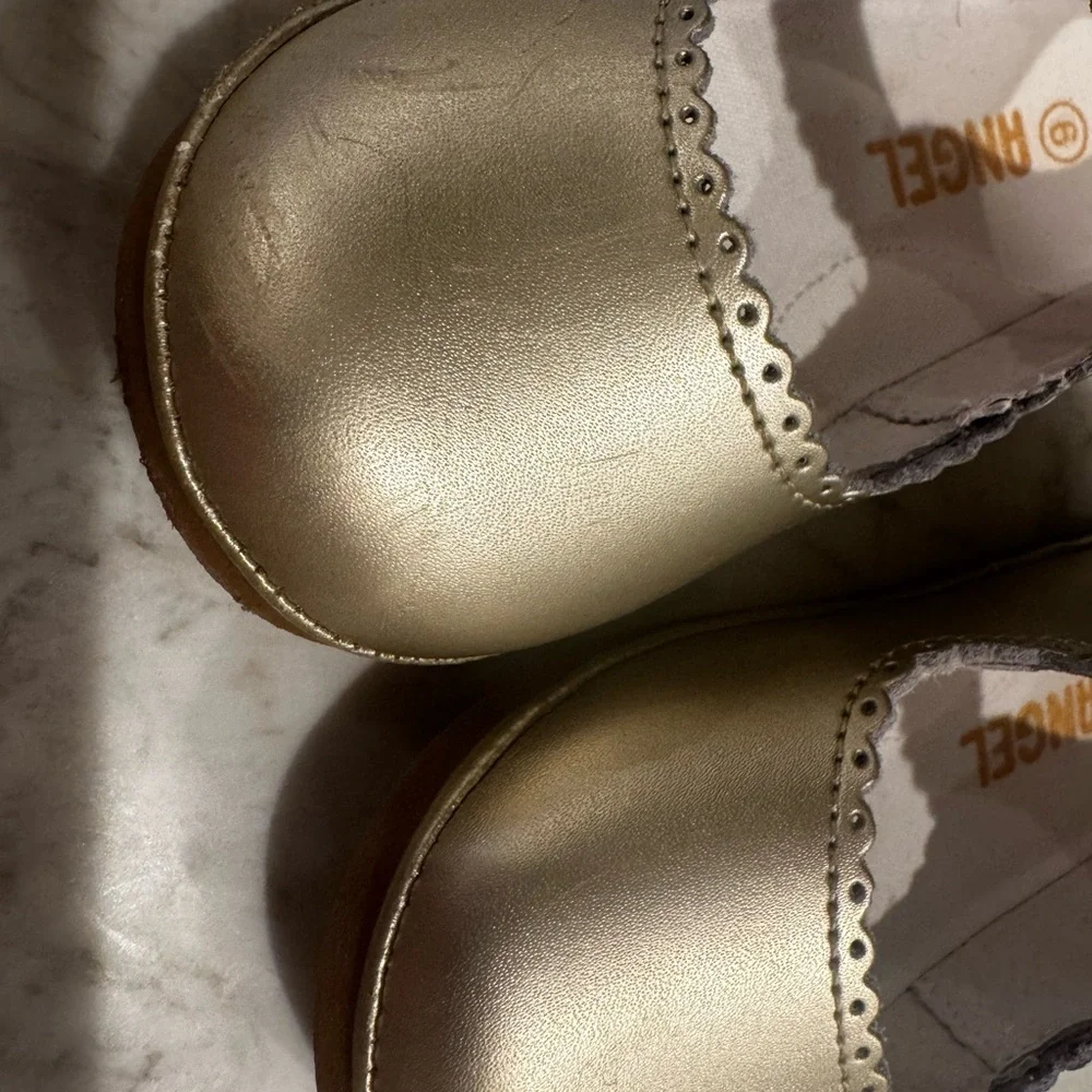 Baby Girl Metallic Gold Mary Jane Walker Shoes